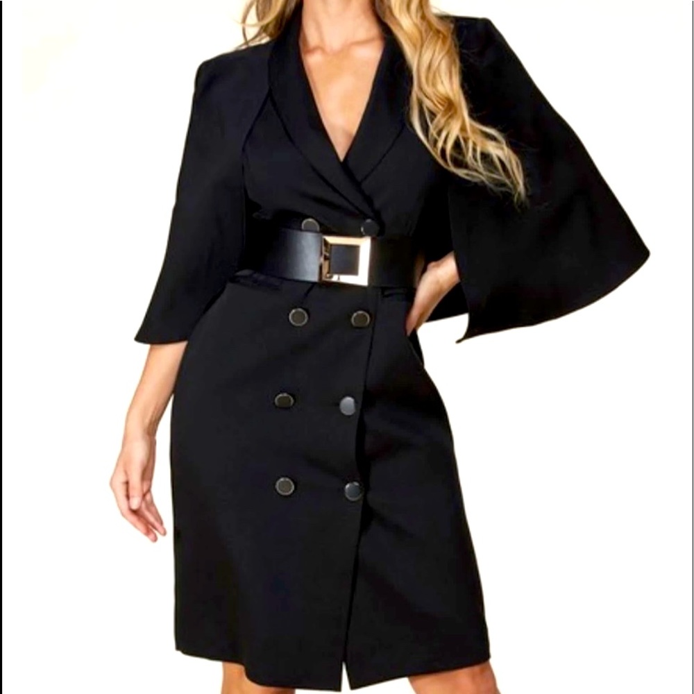 Luxurious cape midi dress